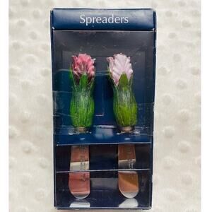 Ideal Home Range Set of (2) Stainless Steele Speaders-Elizabethan Garden-NEW